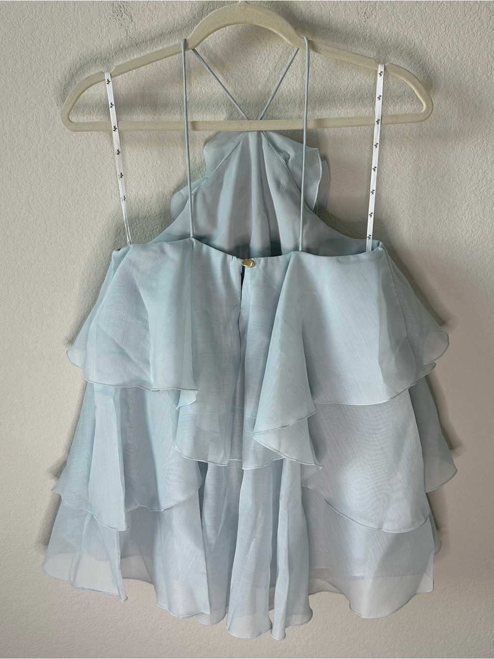 AJE PANDOREA LAYERED TOP in Silver Blue Ruffle SZ AUS 4, US 0 NWT - Picture 6 of 6